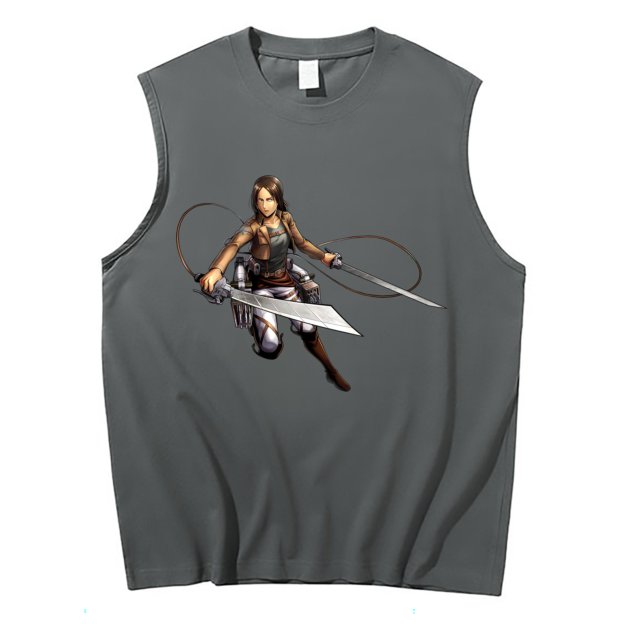 （画像用） 進撃の巨人 Attack on Titan コットン100％タンクトップ（フロントプリント）